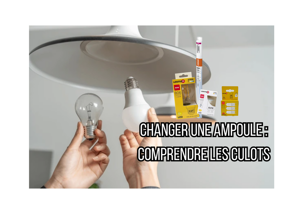 Changer une ampoule : comprendre les culots E27, E14, GU10 et plus