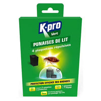 Plaquettes anti-punaises de lit x4 K-Pro