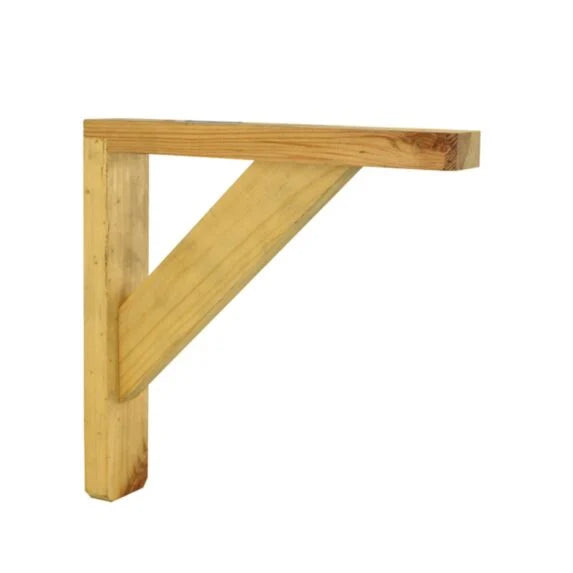 Équerre décorative en pin naturel CIME – 190 x 190 mm