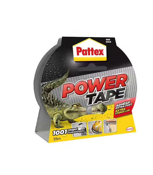 Adhésif de réparation Power Tape Pattex – Gris – 25 m