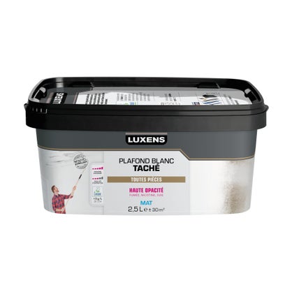 Peinture plafond taché blanc mat 2,5 L Luxens