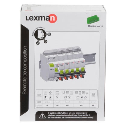 Tableau électrique nu Lexman 1 rangée – 9 modules