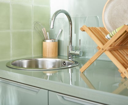 Égouttoir à vaisselle en bambou marron – 2 niveaux