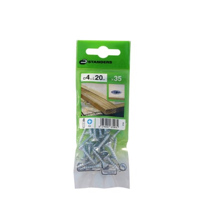 Lot de 35 vis acier tête fraisée Ø4 x 20 mm – Standers