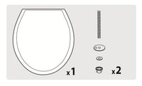 Abattant bois compressé POP gris mat – Sensea
