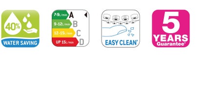 Pommeau de douche Sensea Mia noir