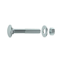 Boulons tête ronde à collet carré acier zingué M8 x 60 mm – lot de 2