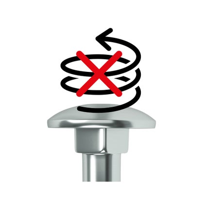 Boulons tête ronde à collet carré acier zingué M8 x 60 mm – lot de 2