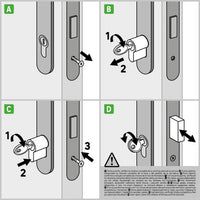Cylindre de serrure Standers 30 + 50 mm – sécurité renforcée