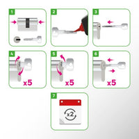 Cylindre de serrure Standers 30 + 50 mm – sécurité renforcée