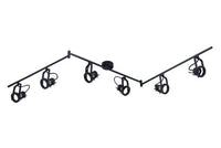 Barre 6 spots Inspire Technic, 6 x GU10, métal noir