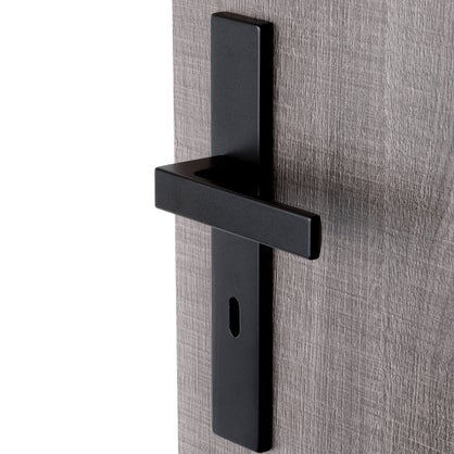 2 poignées de porte Loft – trou de clé – entraxe 195 mm