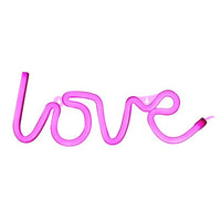 Lampe design plastique blanc néon Love, USB + batterie