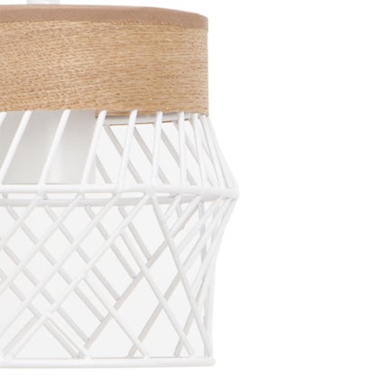 Applique Kanel E27, nature métal blanc/bois inspire