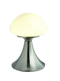 Lampe design tactile Inspire Kinoko en métal nickel