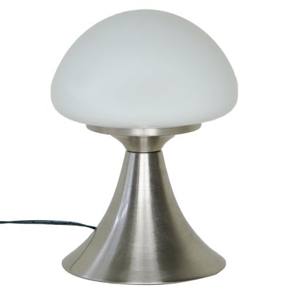 Lampe design tactile Inspire Kinoko en métal nickel