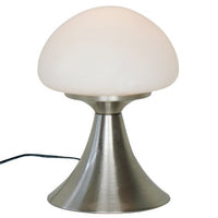 Lampe design tactile Inspire Kinoko en métal nickel