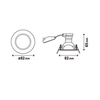 Lot de 3 spots à encastrer orientables Inspire Clane, 4000K blanc neutre, rond acier