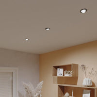 Lot de 3 spots à encastrer orientables Inspire Clane, 4000K blanc neutre, rond acier