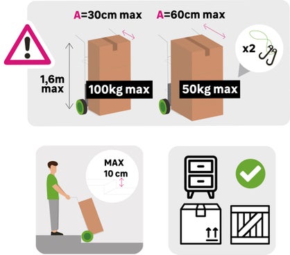 Diable pliable Standers – charge garantie 100 kg