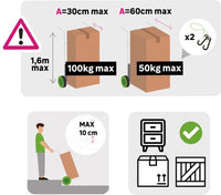 Diable pliable Standers – charge garantie 100 kg
