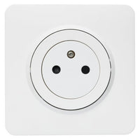 Prise avec terre affleurante Lexman Lumia blanc