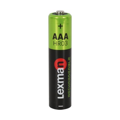 Lot de 4 piles rechargeables HR03 AAA 1000 mAh Lexman