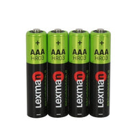 Lot de 4 piles rechargeables HR03 AAA 1000 mAh Lexman