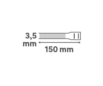 Lot de 100 colliers de serrage noirs Lexman – Ø 3 à 35 mm – Longueur 150 mm
