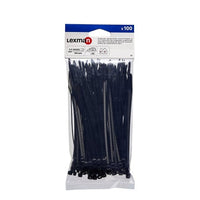 Lot de 100 colliers de serrage noirs Lexman – Ø 3 à 35 mm – Longueur 150 mm