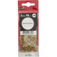 Sachet de 65 clous laiton Standers – tête ronde – Ø 1,5 × 16 mm