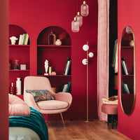 Suspension ronde Inspire Dipsy 3 x E27 diamètre 25 cm laiton brossé / verre