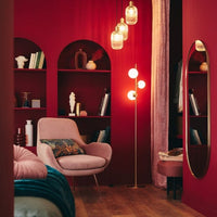 Suspension ronde Inspire Dipsy 3 x E27 diamètre 25 cm laiton brossé / verre