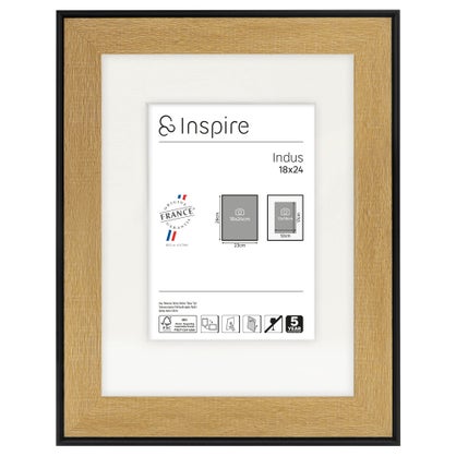 Cadre indus 18 x 24 cm marron Inspire