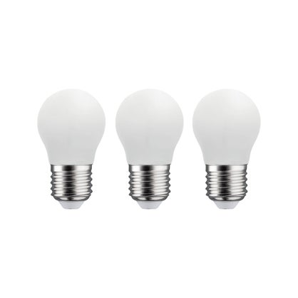 Lot de 3 ampoules LED sphériques E27 Lexman 470 lm blanc chaud (équivalent 40 W)