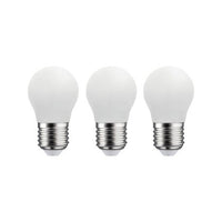 Lot de 3 ampoules LED sphériques E27 Lexman 470 lm blanc chaud (équivalent 40 W)