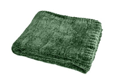 Plaid chenille vert 130 x 170 cm