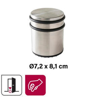 Arrêt de porte à poser sable nickel – 7,2 × 8,1 cm