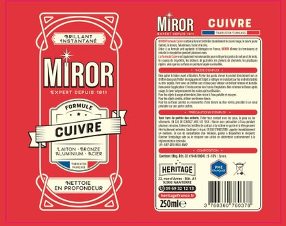 Nettoyant cuivre MIROR 250 ml