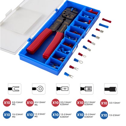 Lot de 10 cosses avec pince à sertir – Lexman