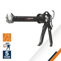 Pistolet pour mastic et perçage joint Dexter, acier noir.