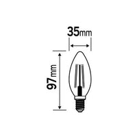 Ampoule LED flamme lisse E14 Lexman 2W (équiv. 25W) 255 lm blanc chaud 2700K classe A