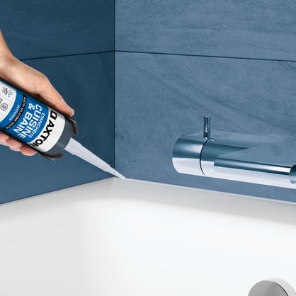 Mastic silicone cuisine & bain neutre transparent Axton – cartouche 280 ml