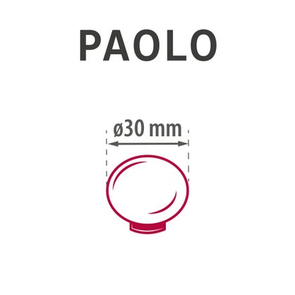 Bouton de meuble Paolo zamak nickelé brillant Ø 30 mm