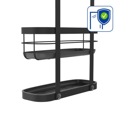 Étagère de bain / douche à suspendre noire Remix Sensea