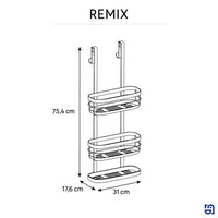 Étagère de bain / douche à suspendre noire Remix Sensea