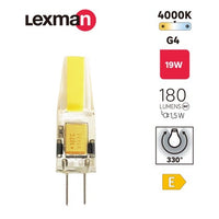 Ampoule LED G4 12V 1,5W (équiv. 19W) 180 lm blanc neutre 4000K Lexman