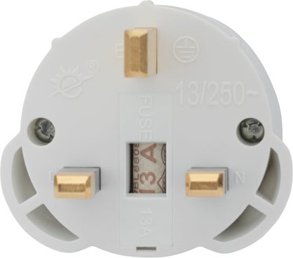 Adaptateur blanc France vers Grande-Bretagne 16A 230V