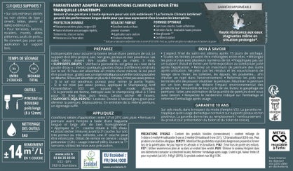 Peinture sol climats extrêmes V33 anthracite satiné 0,5 L