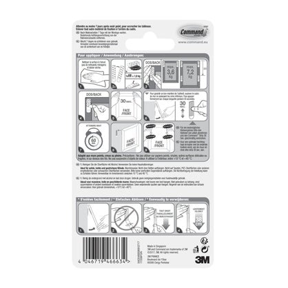 Lot de 4 languettes adhésives blanches Command 3M
